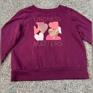 Jumping Beans softest fleece maroon sweatshirt. Toddler size 5